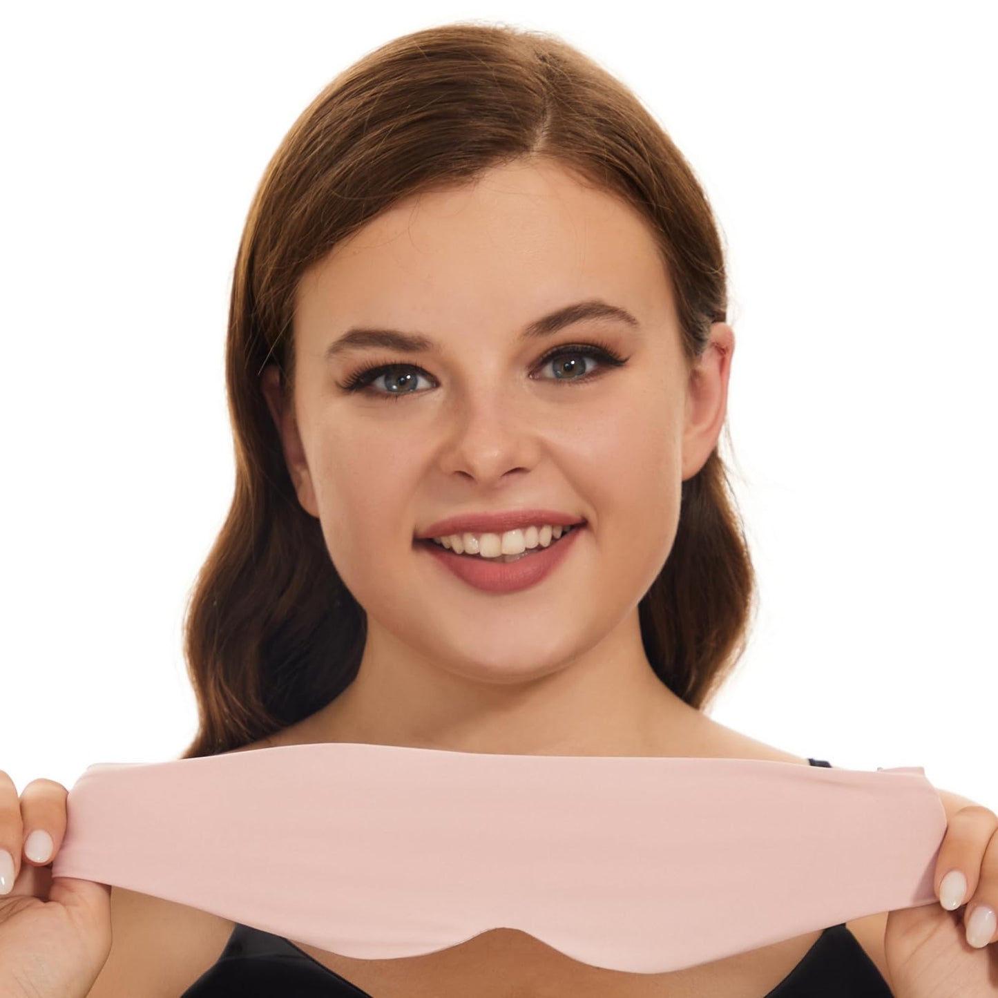 ALASKA BEAR Sleep Mask for Side Sleepers Patented Design, Cup-Shaped and Extra-Soft, 100 Blackout Eye Mask Shades Cover for Men and Women Home or Travel, Machine Washable, Pink