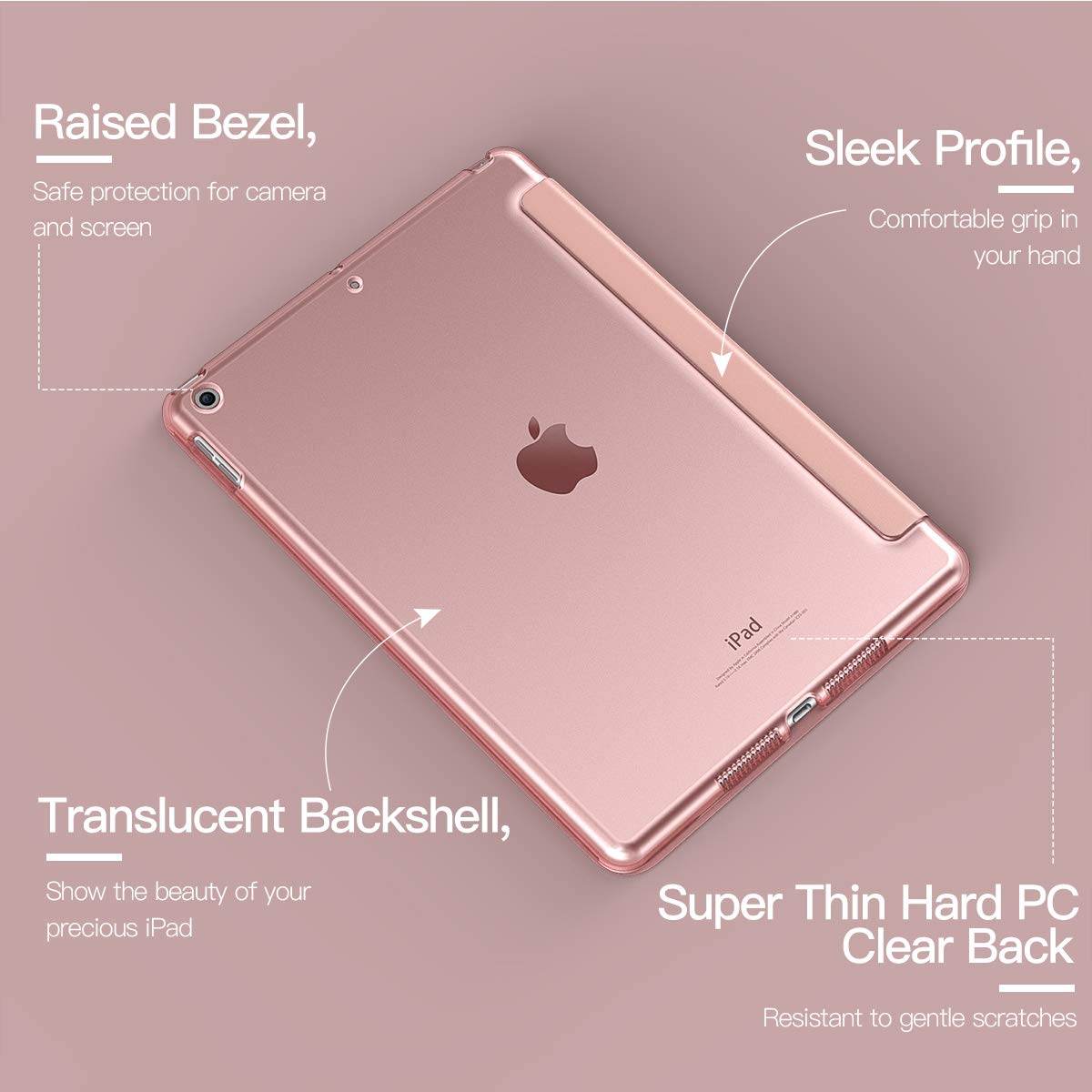 Timovo For Ipad 10.2 Case Ipad 9Th Generation 2021/ 8Th Generation 2020/ 7Th Generation 2019 Case,Slim Translucent Hard Pc Prote