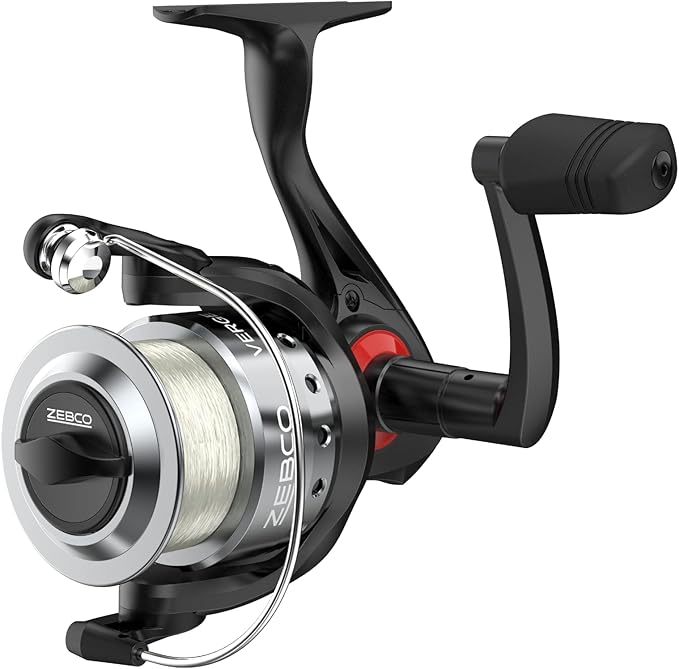 Zebco Verge Spinning Fishing Reel, Right or Left-Hand Retrieve, Pre-Spooled with Zebco Fishing Line, All-Metal Gears, TRU ...