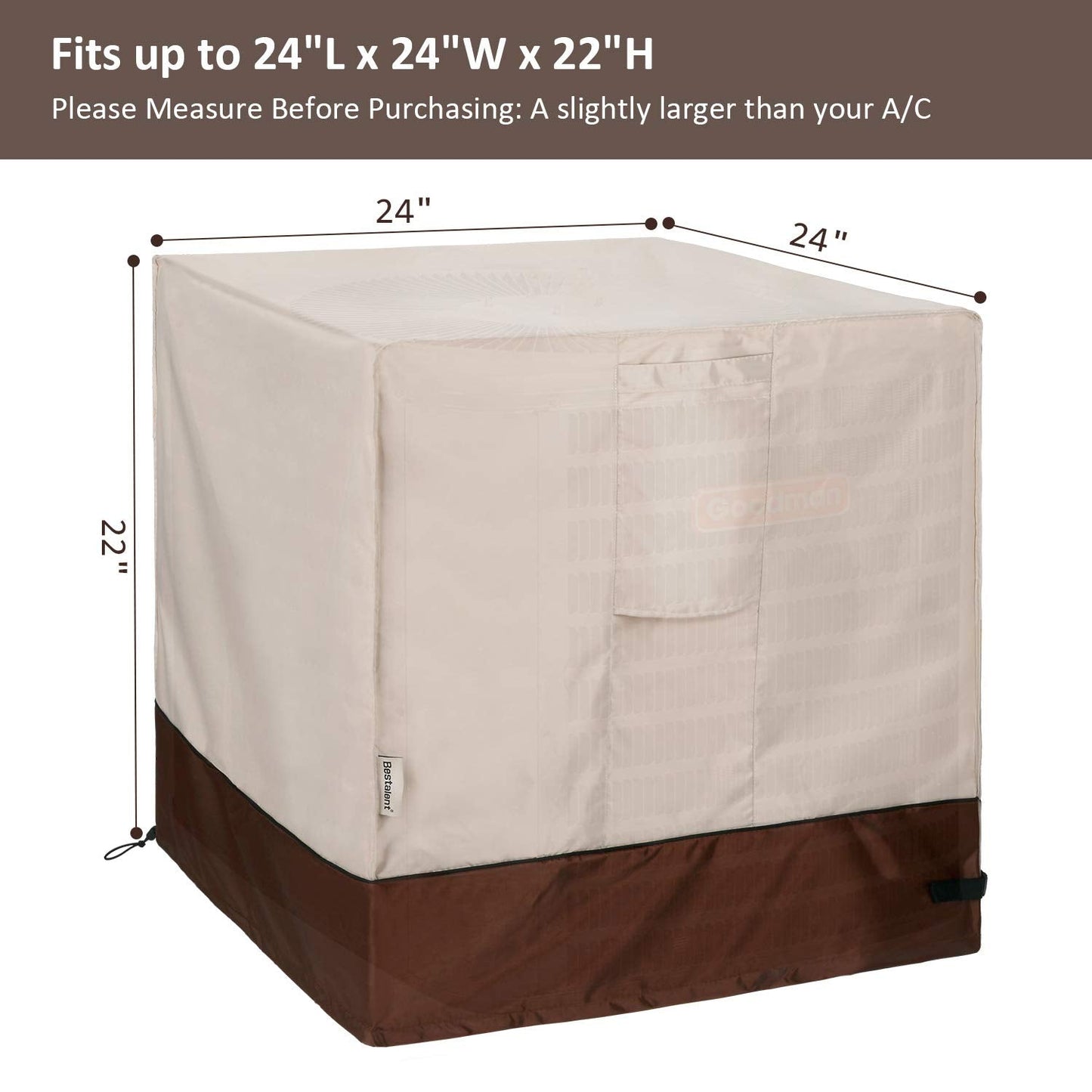 Bestalent Air Conditioner Cover For Outside Units Ac Covers Fits Up To 24 X 24 X 22 Inches