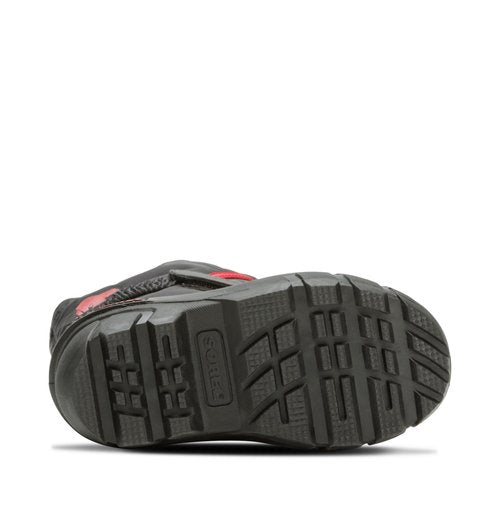 SOREL Children's Flurry Boot - Black, Bright Red - 8
