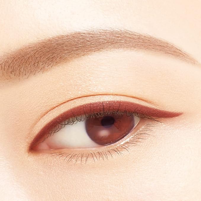 Heroine Make by KISSME Waterproof Eyeliner Pencil for All-Day Wear, Eyeliner Pencil for Cat Eye Liner Looks, Soft & Blendable Lines with a Smooth Glide, Rose Brown, Made in Japan, 1 EA, CREAM
