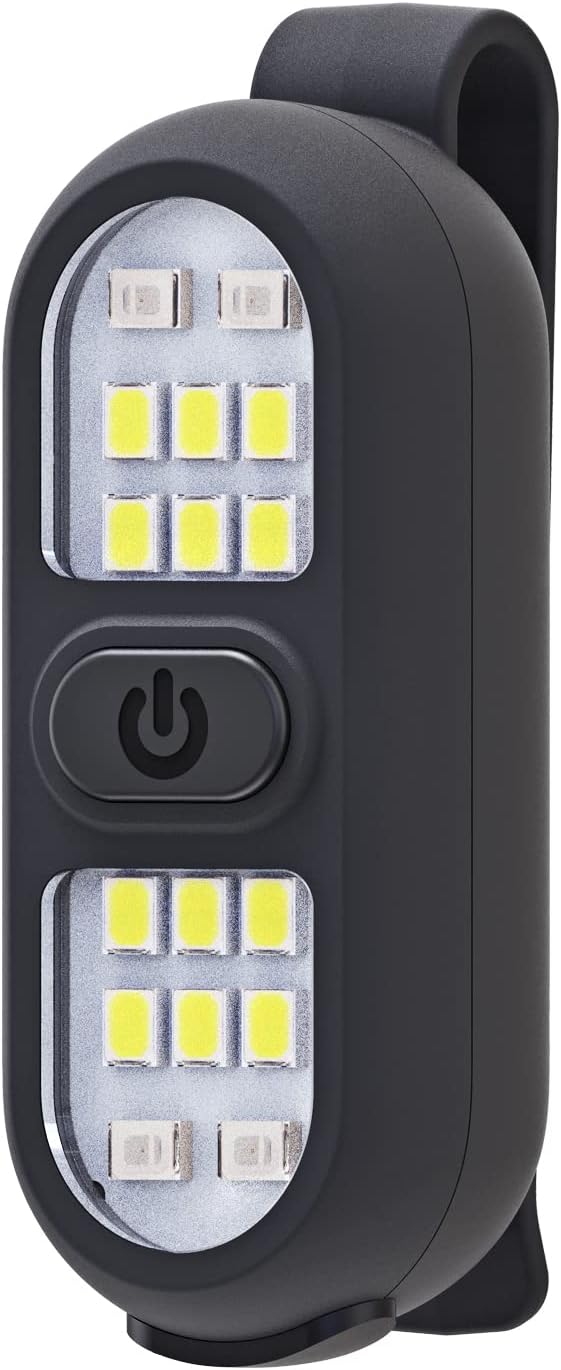Clip on Flashlight, Running Lights for Runners Dog Light for Dog Walking at Night Rechargeable Safety Portable EDC Flashli...