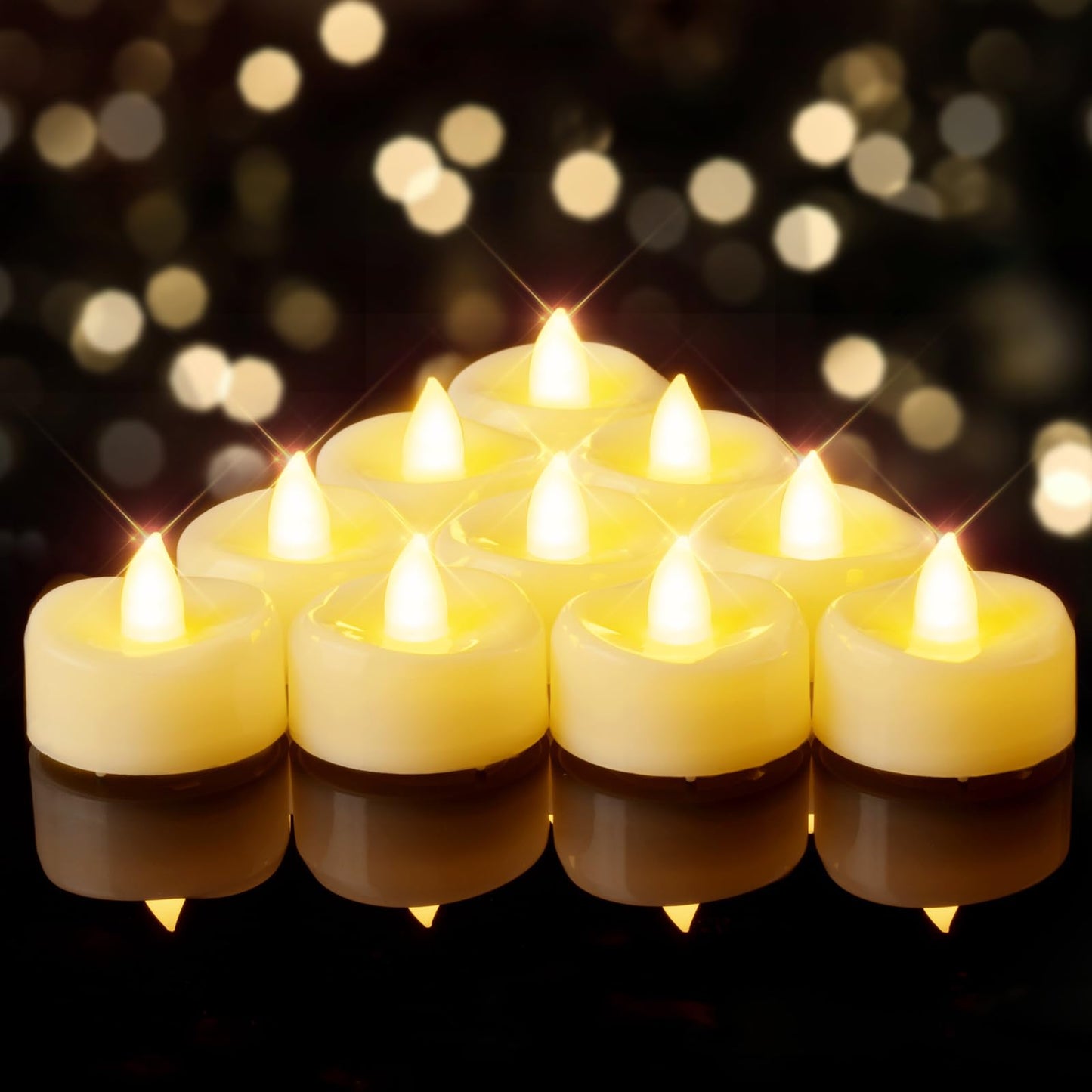 BEICHI Flameless Candles, 12/24/50/100/150 Pack Tea Lights Battery Operated, No Flickering Votive Candles LED Tea Lights for Halloween Christmas Wedding Home (150 Pack, Ivory Shell)