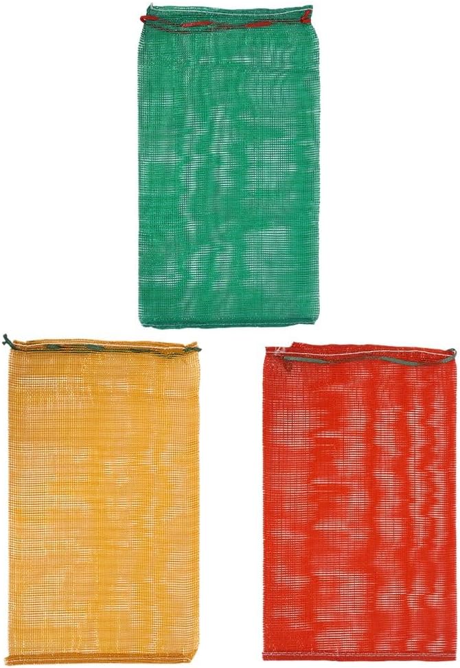 Reusable Produce Mesh Bag 20pcs Extra Large Washable Mesh Bags, Ventilated Storage Sack Drawstring Onion Storage Bag for Fruit, Vegetable