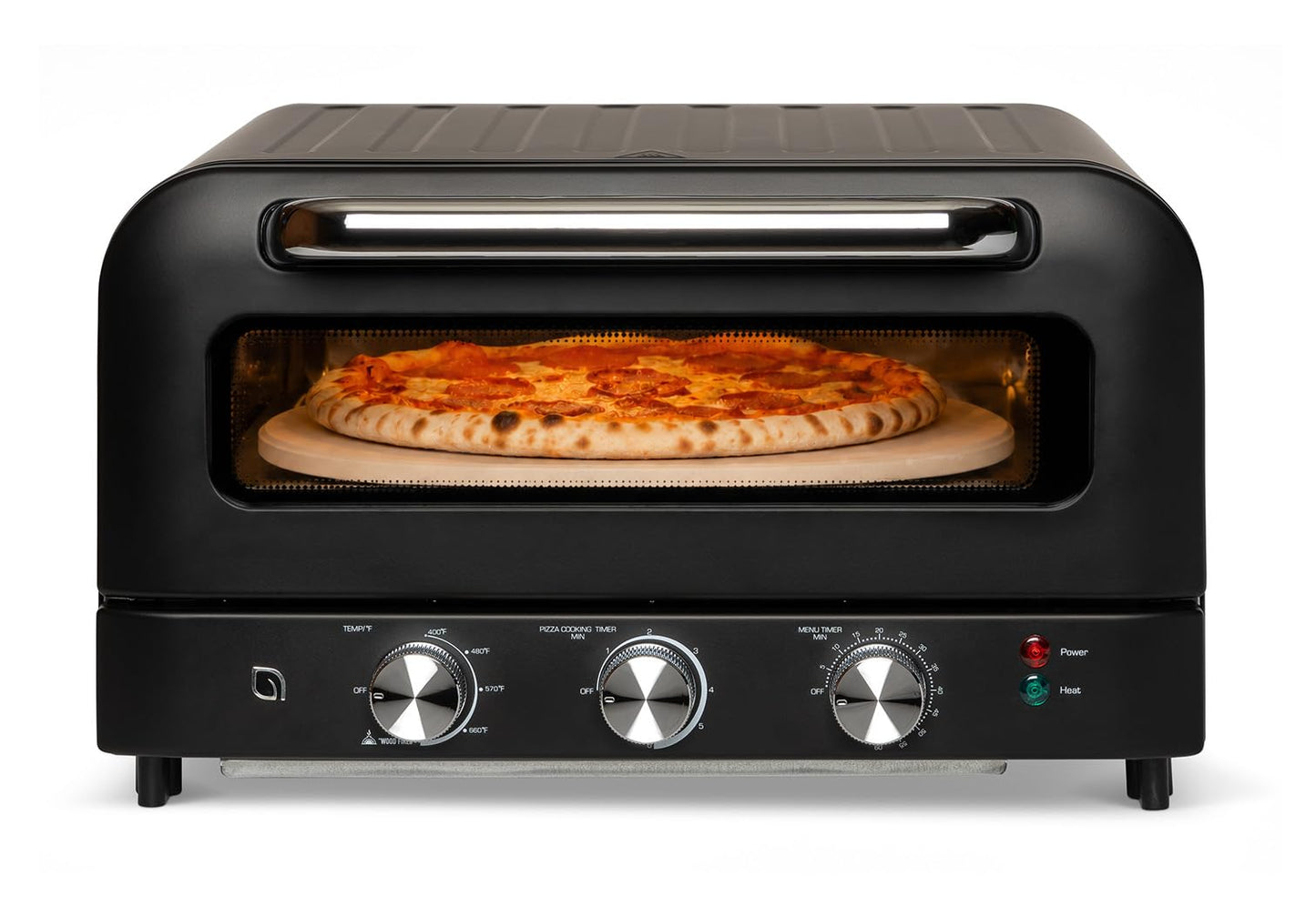 WILLOW Eco Series Electric Indoor Pizza Oven – 1800W, 5 Presets, Heats up to 750°F, Countertop Pizza Maker with 12" Ceramic Stone for Pizzeria-Style Crust, Scraper and Cutter Included Horno Para Pizza