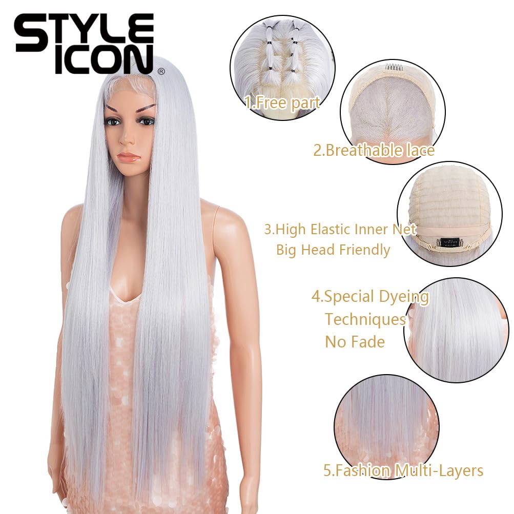 Style Icon 36    Super Long 13x4 Lace Wig Easy-360 Lace Frontal Wigs Free Part Lace Front Wigs with Baby Hair (36, THISTLE)