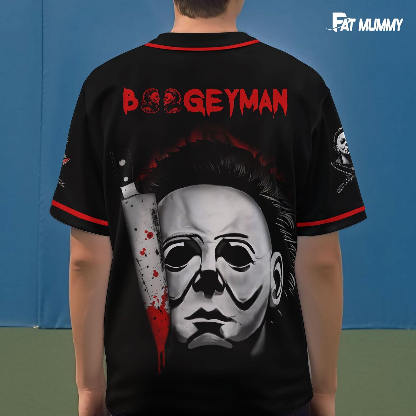 fat mummy Horror Baseball Jersey for Men Women, Halloween Movie Baseball Shirts, Gifts for Horror Lover