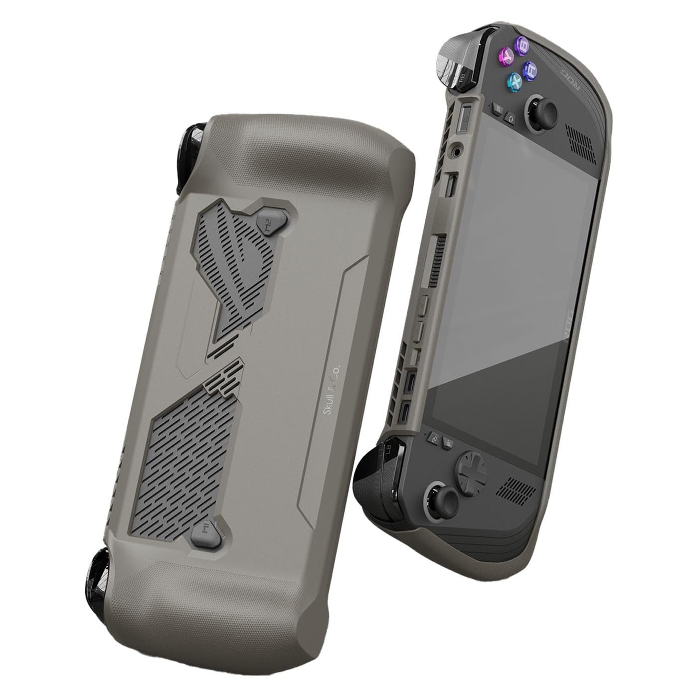 Skull & Co. Gripcase For Rog Ally X: A Soft Protective Case With Textured Grips Full Protection And Stand, Shock-Absorption Non-