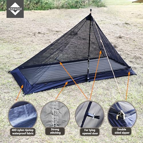 Onewind Lightweight Poncho Shelter, Solitary Shelter Cape Silnylon Emergency Survival Shelter Ultralight Minimalist Shelte...