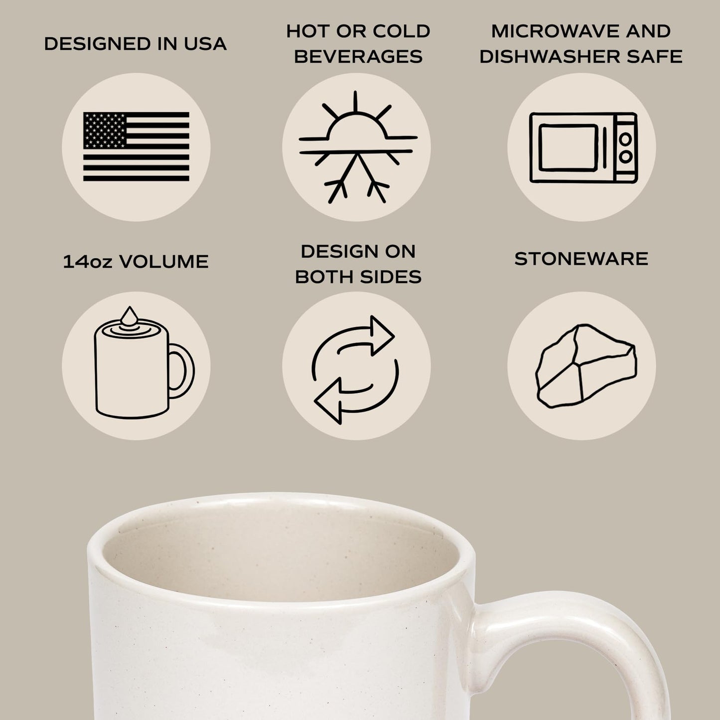 Sweet Water Decor Choose Joy Stoneware Coffee Mugs | Novelty Coffee Mugs | Microwave & Dishwasher Safe | 14oz Coffee Cup | Inspirational Gifts | Gifts for Her