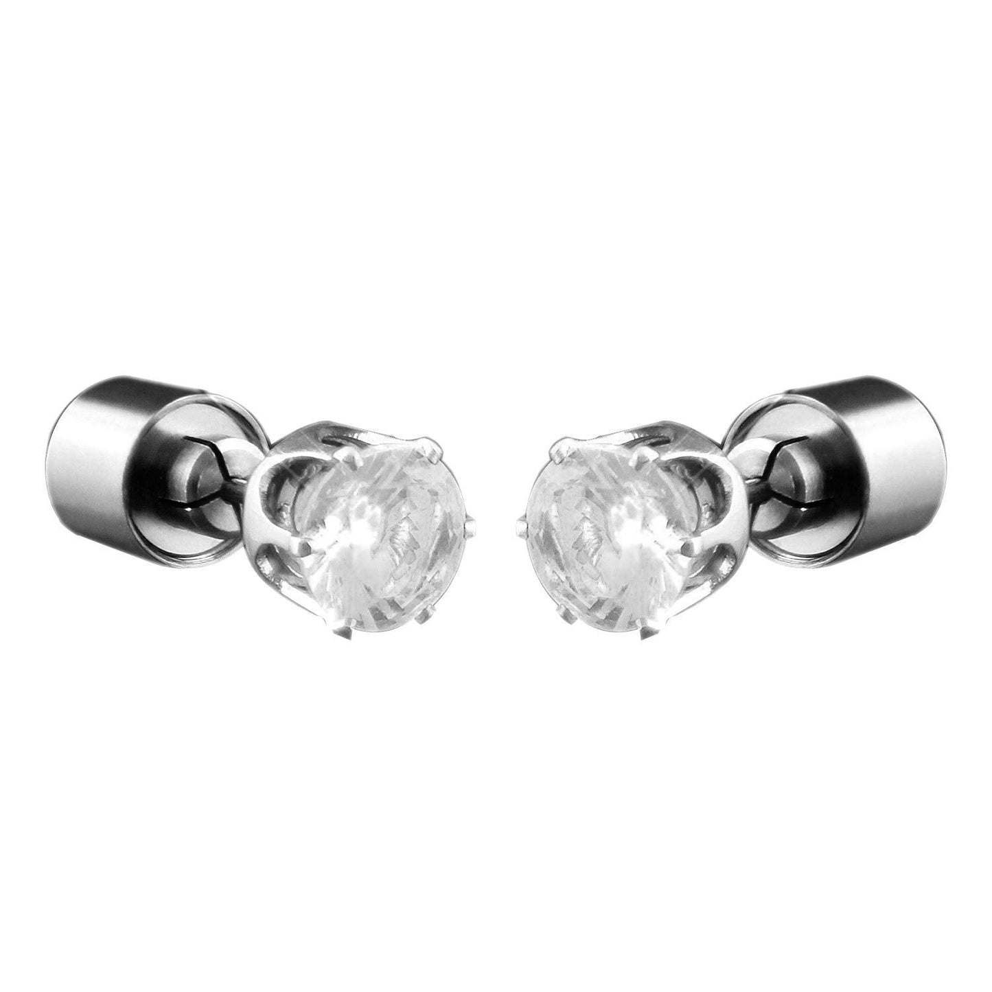 Blinkee LED Faux Diamond Pierced Earrings White