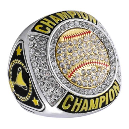 guancrown Baseball Championship Ring Trophy Award Gift Tournament Champions or Finalists Champion Ring (12 pcs Rings, Size 8)