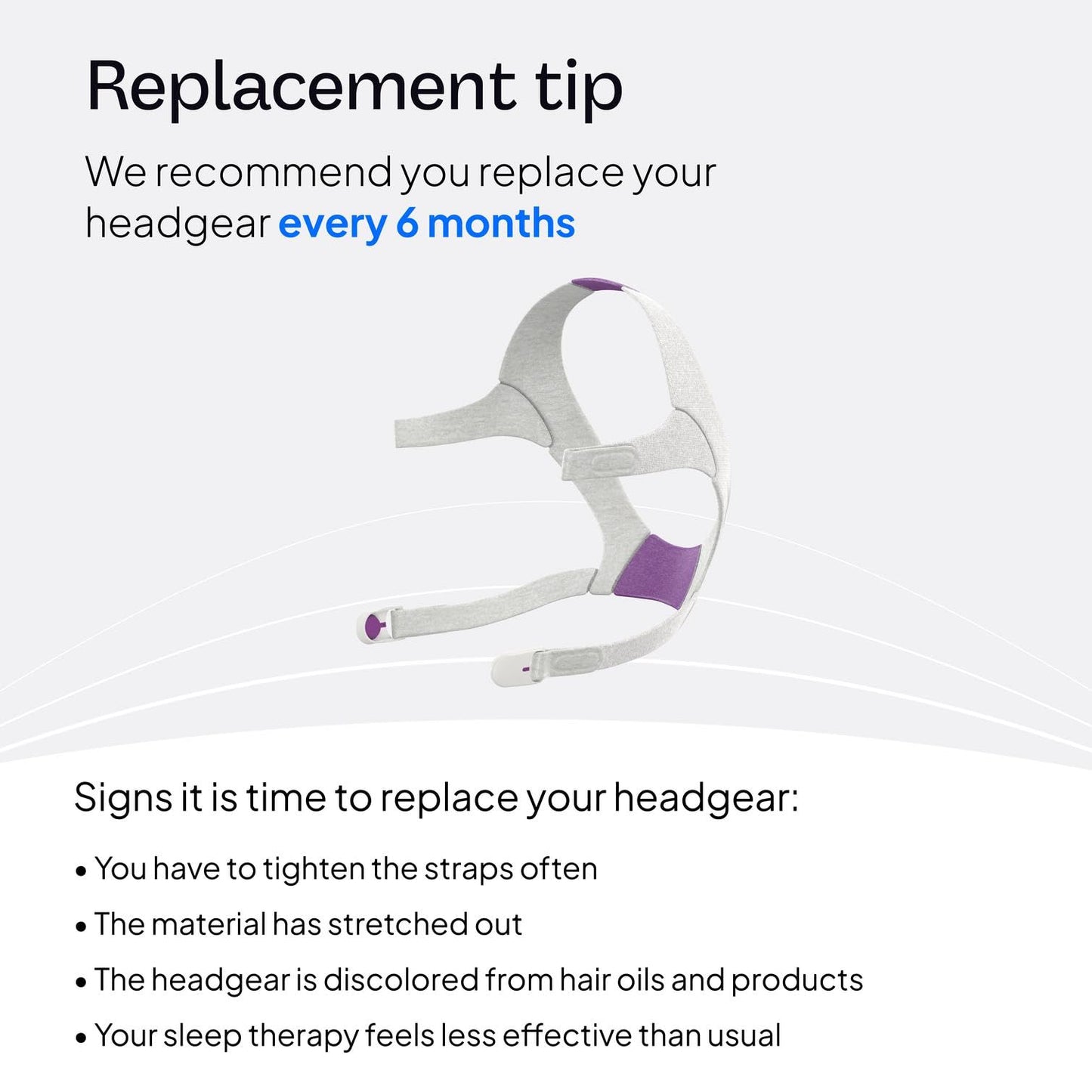 Resmed AirFit/AirTouch N20 Headgear - Replacement CPAP Headgear - Frame System & Nasal Cushion Not Included - Premium CPAP Accessories - Small, Pink
