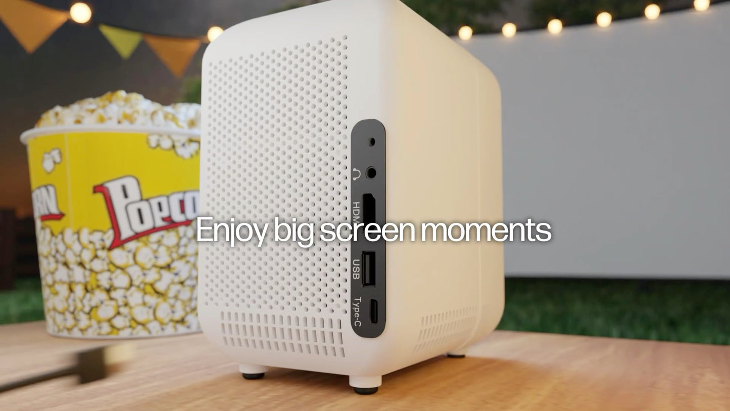 HP projector CC180 The Ultimate Portable HD Smart Projector, hdmi, Motorized Focus, movies & tv, mini projector for iphone & android, outdoor,bedroom, smart tv