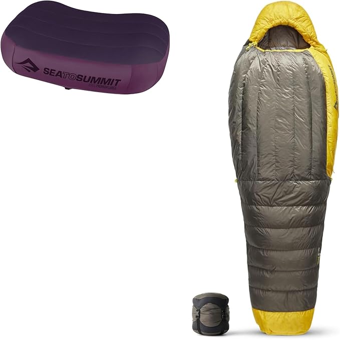 Sea to Summit Sleep System: Aeros Premium Pillow and Spark Down Sleeping Bag