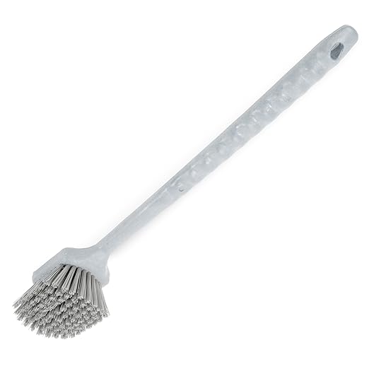 SPARTA 40501EC23 Plastic Large Scrub Brush, Kitchen Brush, Utility Brush With Long Handle For Cleaning, 20 Inches, Gray