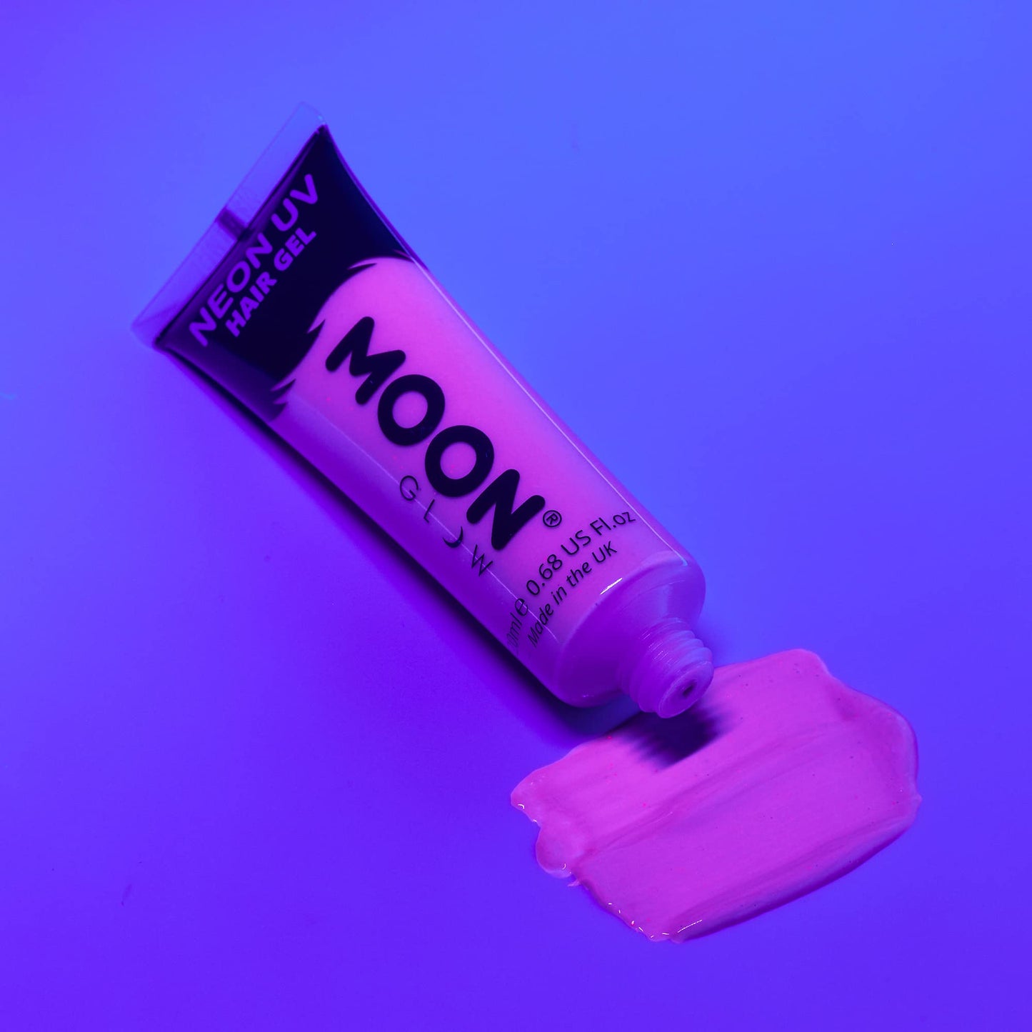 Moon Glow - Blacklight Neon UV Hair Gel - 0.67oz Intense Purple - Temporary wash out hair color - Spike and Glow!