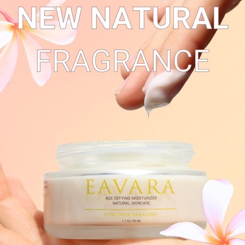 Eavara Face Moisturizer Cream, Anti Aging, Natural, and Organic Facial Lotion with Hyaluronic Acid, Shea Butter, Jojoba, Rosehip, and Kukui Oil, For Women And Men