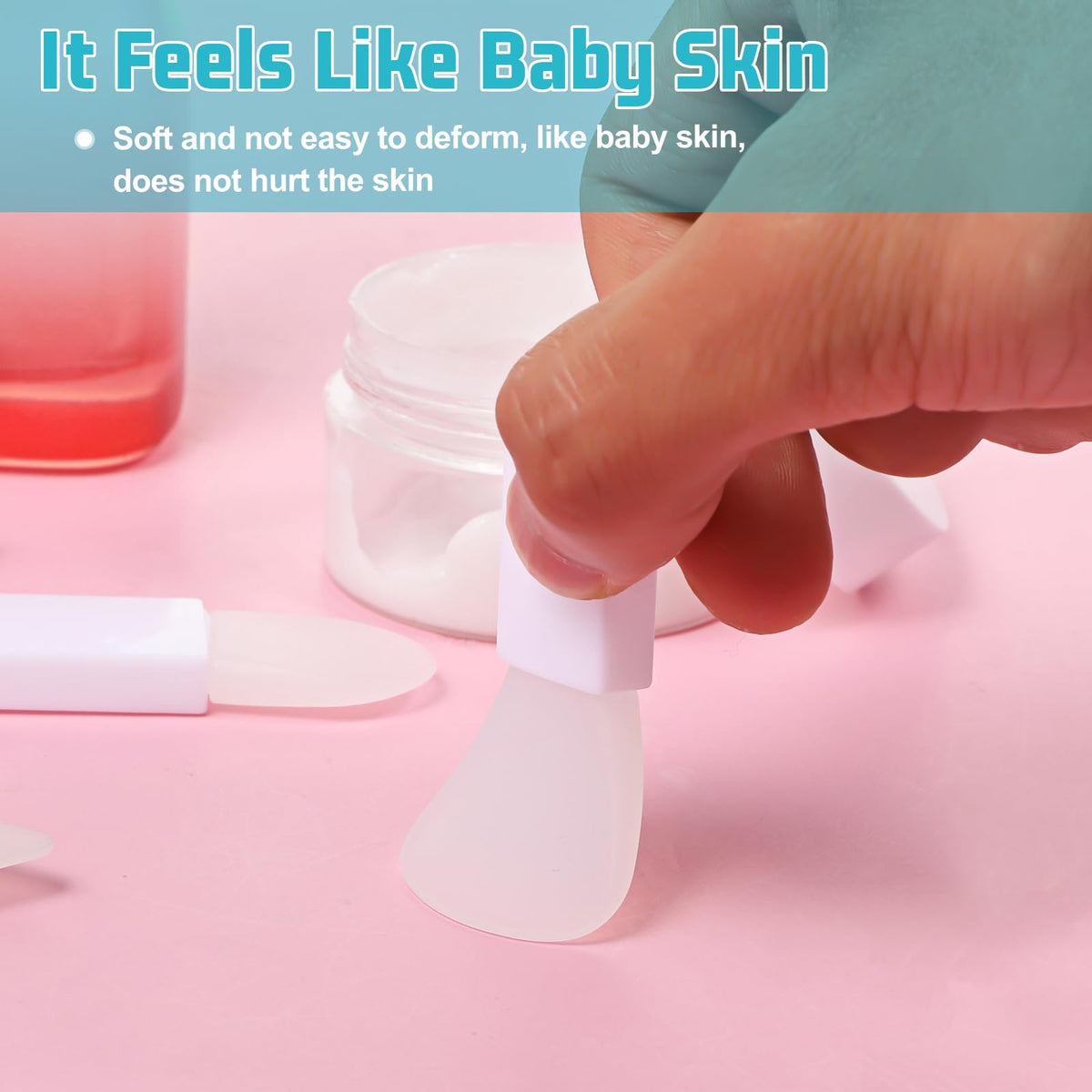 3 Pcs Silicone Face Mask Applicator Mini Makeup Spatula Brush Set, Portable Beauty Tools for Cosmetic Mask, Eye Cream, Body Loti