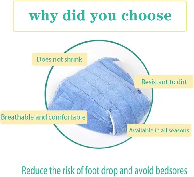 AUSTYLCO 2PCS Heel Protector Cushion-Foot Support Pillow,Anti-Decubitus Heel Pad for Heel Pain Relief,Pressure Sores,Pressure Sores,Bed Sores,Plantar Fasciitis,Adjustable in Size