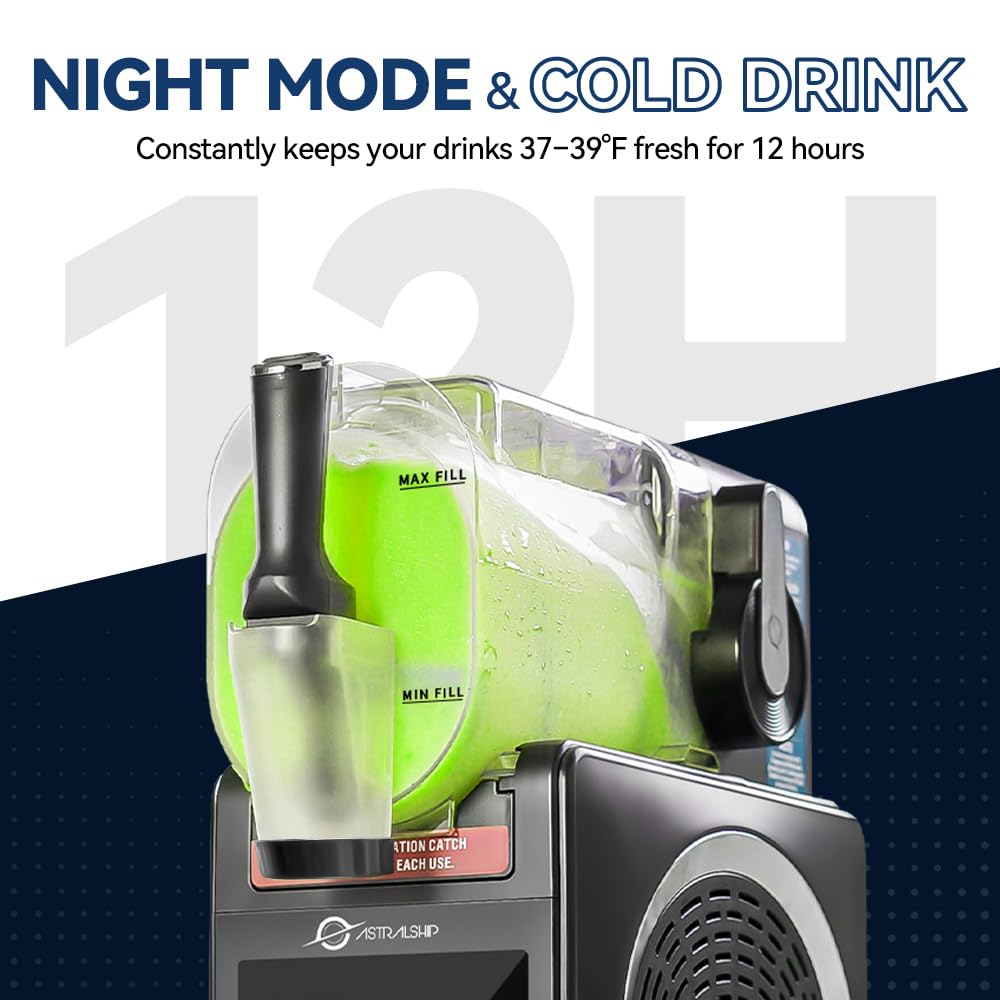 Slushie Machine with Soft Serve Ice Cream Mode, Slushy Maker for Home Frozen Drink Maker with 7 Presets, Auto Rinse, Low-Sugar & Alcohol Alerts – For Slush, Milkshakes, Margaritas & Frappés
