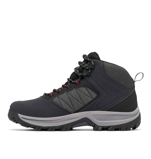 Columbia Mens Transverse Waterproof Hiking Boot, Black/Mountain Red, 9.5