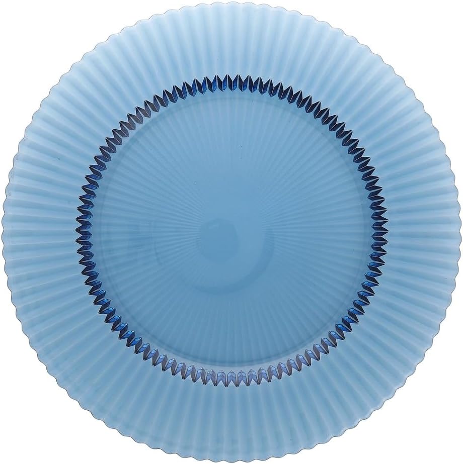 Fortessa Archie Glass, 8.5 Inch Salad Plate (Set of 4), Cornflower Blue