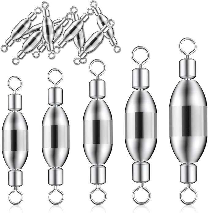 YAFIYGI 15Pcs Sinkers Fishing Saltwater Kit Fishing Sinkers with Removable Non Lead Swivels Bullet Weights for Inline Trol...
