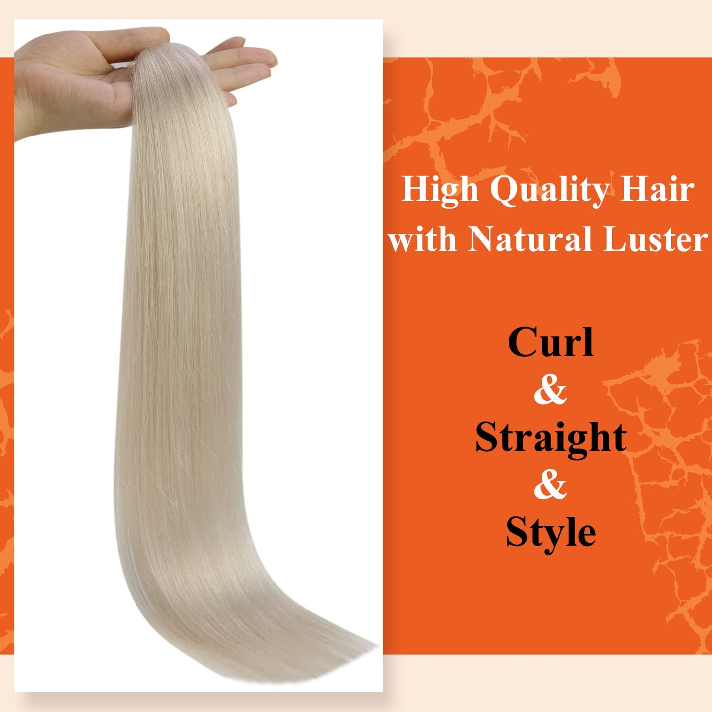 Full Shine Itip Human Hair Extensions 18 Inch Platinum Blonde I Tip Hair Extensions Real Human Hair 50G 0.8G/S Cold Fusion Exten