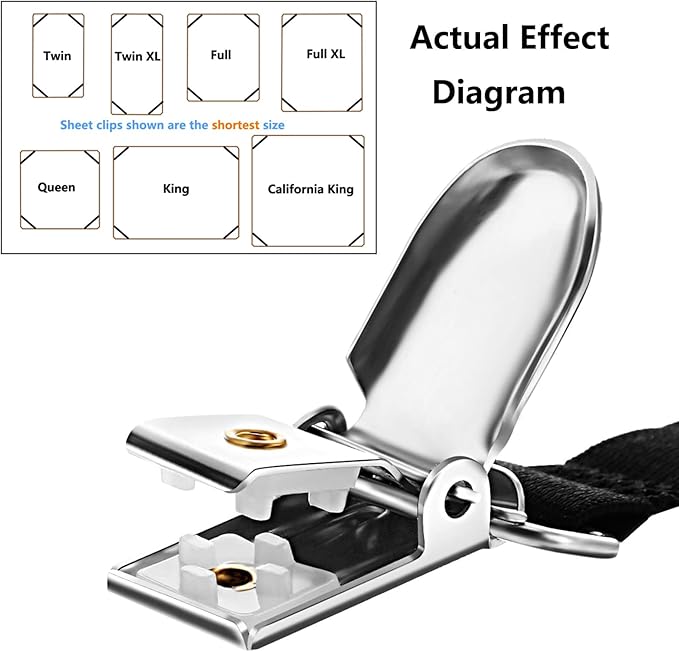 10 pcs Adjustable Bed Sheet Straps,Bed Sheet Clips, Elastic Bed Fitted Sheet Holder,Fitted Sheet Straps Clips,Sheet Fastener Suspenders to Hold Sheet ,Mattress Covers,Sofa Cushion,Table Clothing,Black