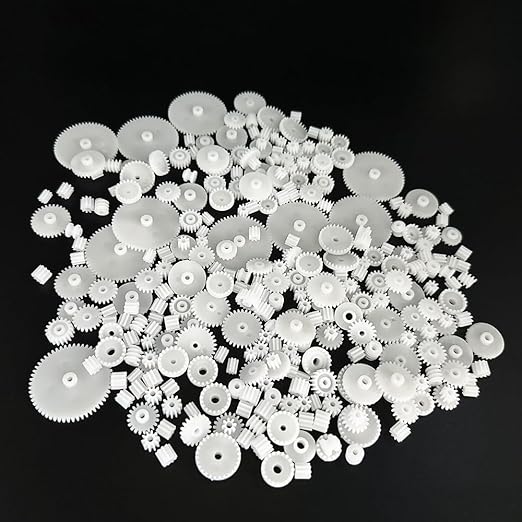 200PCS Module 0.5 Plastic Gear Single Gear Spindle Gear Small Motor Gears for DC Motor RC Car Robot DIY Model Toy Parts (W...