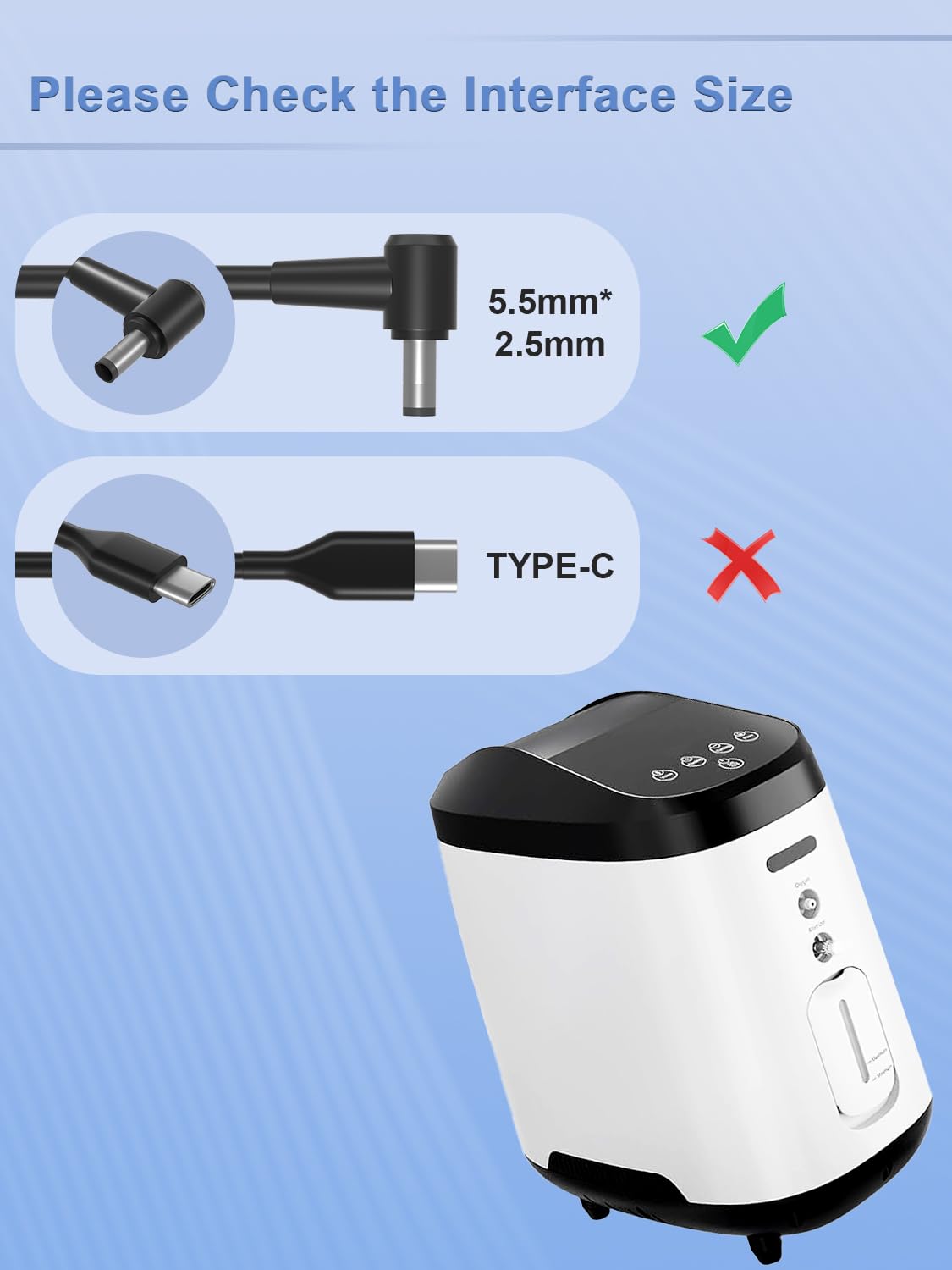 SLRIOYS 120W Charger Compatible with Inogen One G5 G4 G3 G2 G1 Portable Oxygen Concentrator BA-403 BA-503 BA-303 BA-302 BA-301 BA-107 BA-106 BA-516 Mango 100-19B Power Supply Adapter Cord