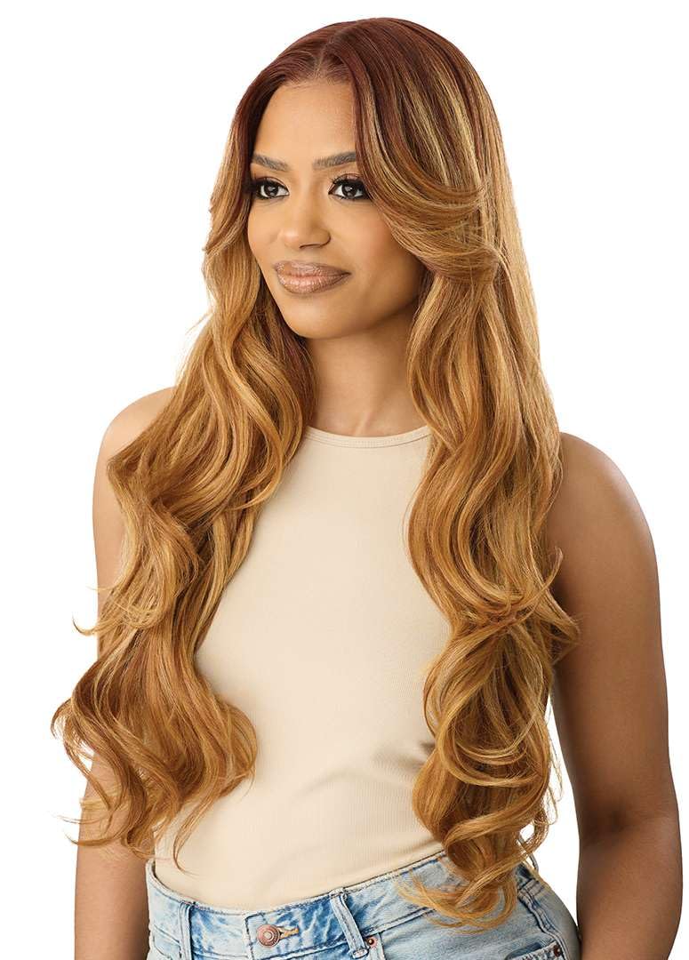 Outre Lace Front Wig - Perfect Hair Line - Swoop Series Y-Part 206 (DR TEAL TIDE)