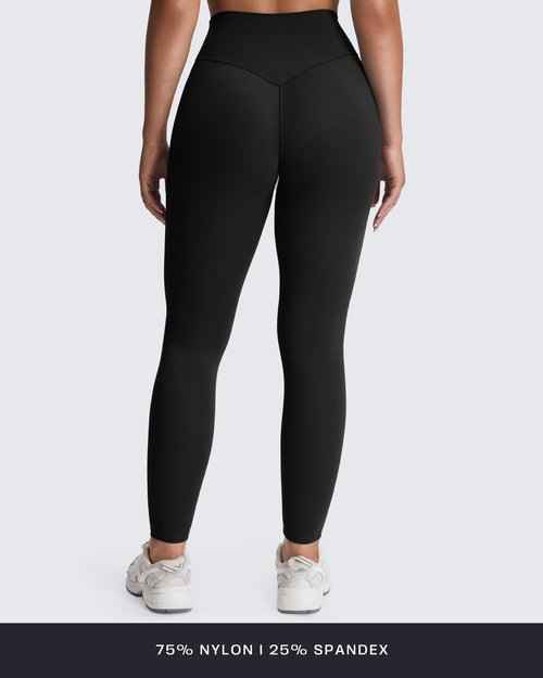 Aoxjox High Waisted Workout Leggings for Women Tummy Control Buttery Soft Yoga Metamorph Deep V Pants 26" (Black 3 Pieces Pack, Medium)