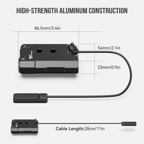 VOTATU V845 Green Laser/Light Combo Compatible with M-LOK Picatinny Rail, 2000 Lumens LED Flashlight and Laser Sight with Pressure Switch for Rifle and Carbine