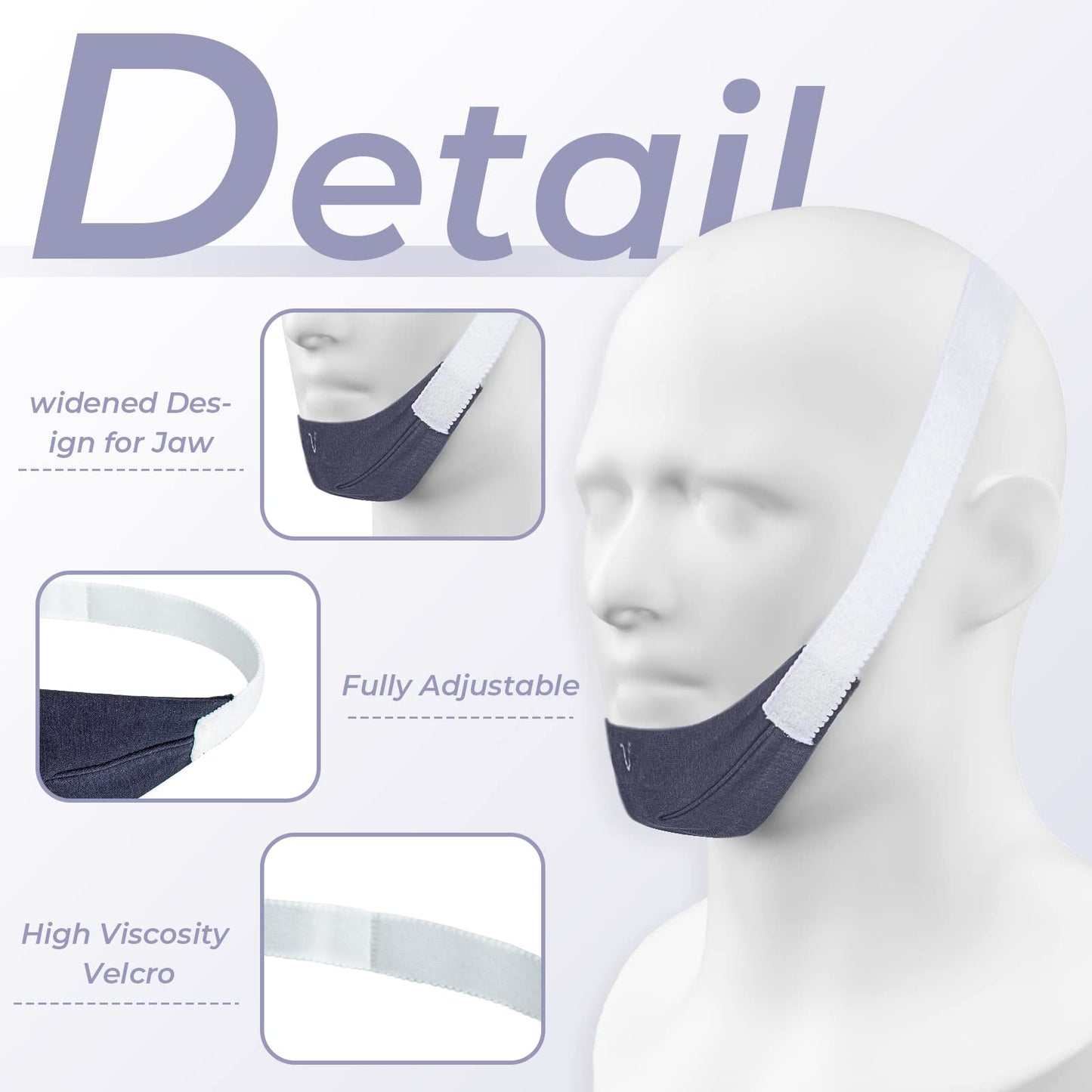 Chin Strap Replace for ResMed, Adjustable Chin Strap to Keep Mouth Closed and Reduce Air Loss, Anti Snoring Chin Straps for Men Women (1 Pack)
