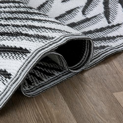 Rugshop Floral Tropical Reversible Crease-Free Waterproof Premium Recycled Plastic Outdoor Rugs for Patio,Backyard,RV,Dec...