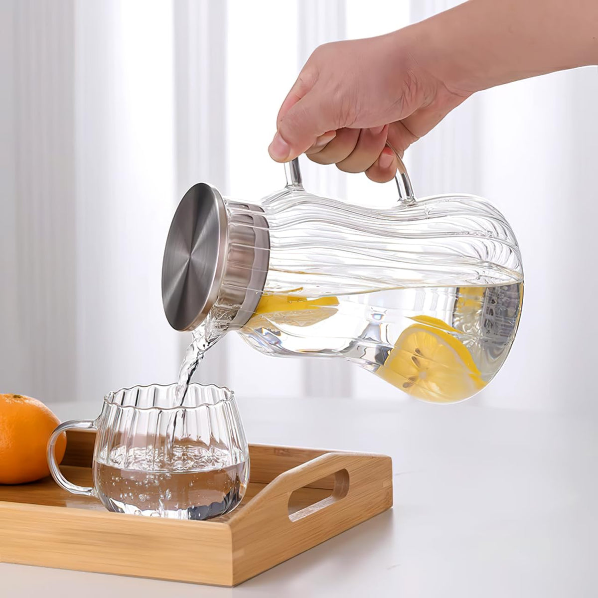 UPKOCH 4 Pcs Glass Pumpkin Cups-The Office Decor Drink Garnish Juice Glass-Beverage Glass Cup,Tea/Water/Soda Glass Cup,Creative Coffee Mug for Milk,Household Soup Cup