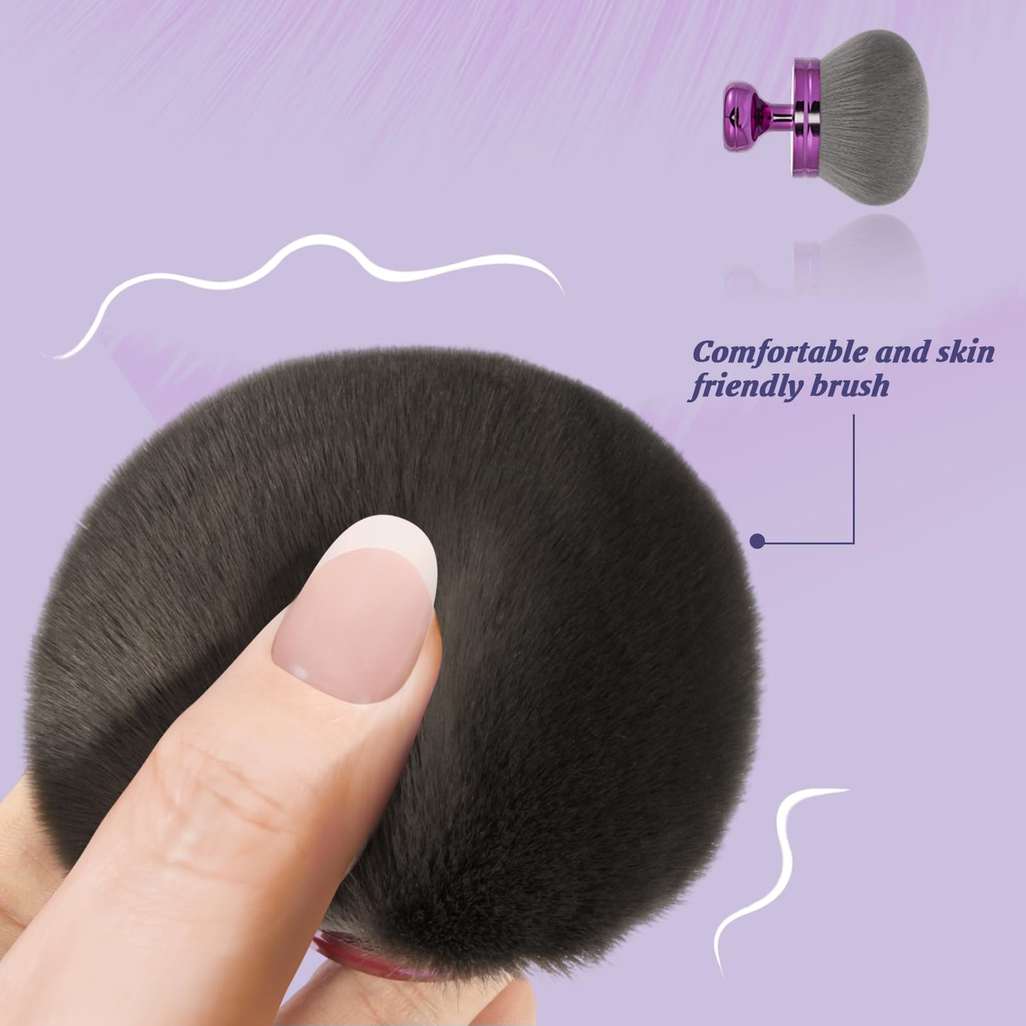 UNIMEIX Extra Large Body Makup Brush for Self Tanner Blend and Blur Body Brush, 3.2 Inch Wide-headed Sunscreen Applicator for Fa