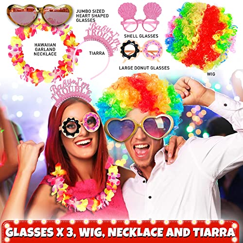 SOUL SHIFT 70 Pc Large Premium Photo Booth Props Set for All Occasions - Wedding Props, Birthday Props, Graduation Prop, I...