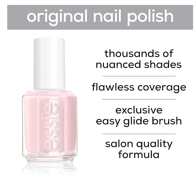 Essie Nail Polish White Mani Kit, Blanc, White Nail Polish + All-In-One Base Coat + Top Coat + Strengthener, Gifts For Women And Men, 0.46 Fl Oz Each