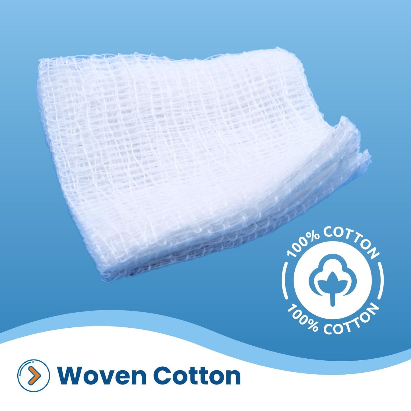 HCS Woven Gauze Sponges 2x2 - Non-Sterile, 12-Ply (200-Count) - 100% Cotton, Absorbent, Low-Linting Squares - 2x2 Gauze Pads - Medical Supplies, Wound Care, First Aid, Surgical Use, Dental