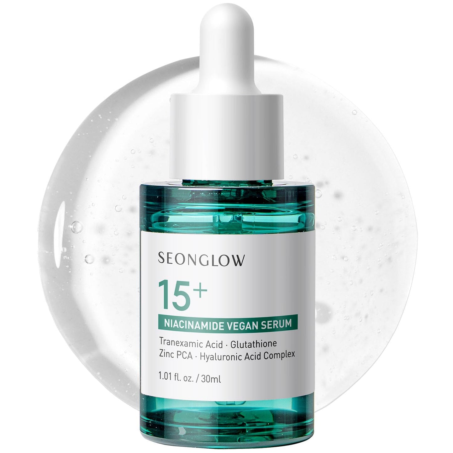 SEONGLOW 15% Vegan Niacinamide+ 3% Tranexamic Acid Serum: Korean Skin Care Niacinamide serum - Pore Minimizer for Face, Glutathi