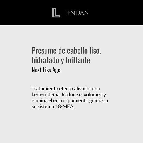 Lendan - Hair Conditioner - Neutralizing Cream Next Liss Age Nº3-500ml - Step 3 Professional Pack - Completes the Straightening Process - Nourishes, Hydrates, and Soften - Long-Lasting Straightening