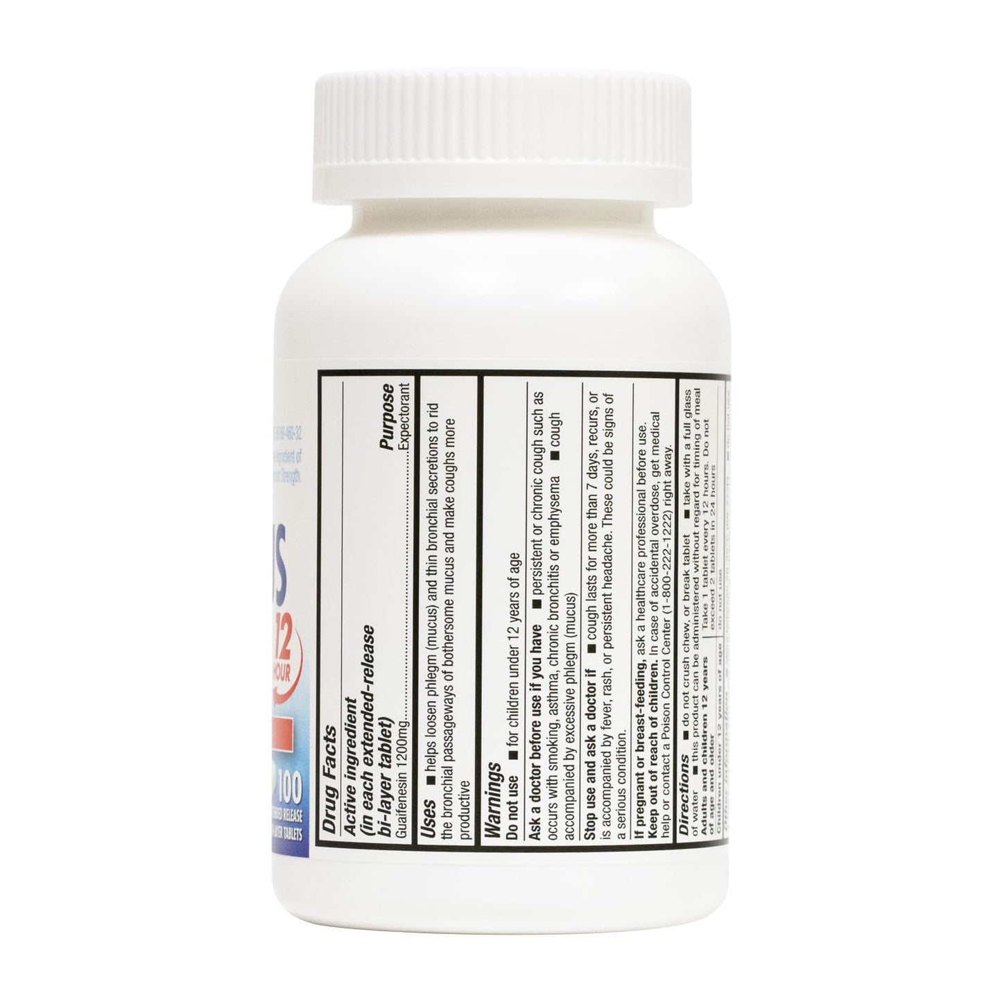 HealthA2Z® Mucus Relief | Guaifenesin 1200 mg | 100 Tablets | 12 Hour | Expectorant | Relieves Chest Congestion | Thins and Loosens Mucus (100 Tablets)