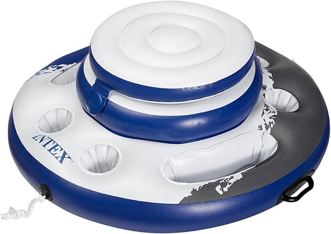 INTEX 56822EP Mega Chill Inflatable Cooler: Removable Ice Chest – 5 Built-in Cup Holders – 2 Durable Handles – Easy-To-Use...