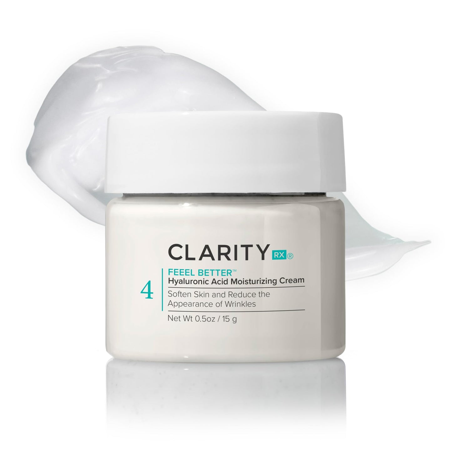ClarityRx Feel Better Hyaluronic Acid Moisturizing Cream, Natural Plant-Based Face Moisturizer with Jojoba Oil for Dry, Aging Sk