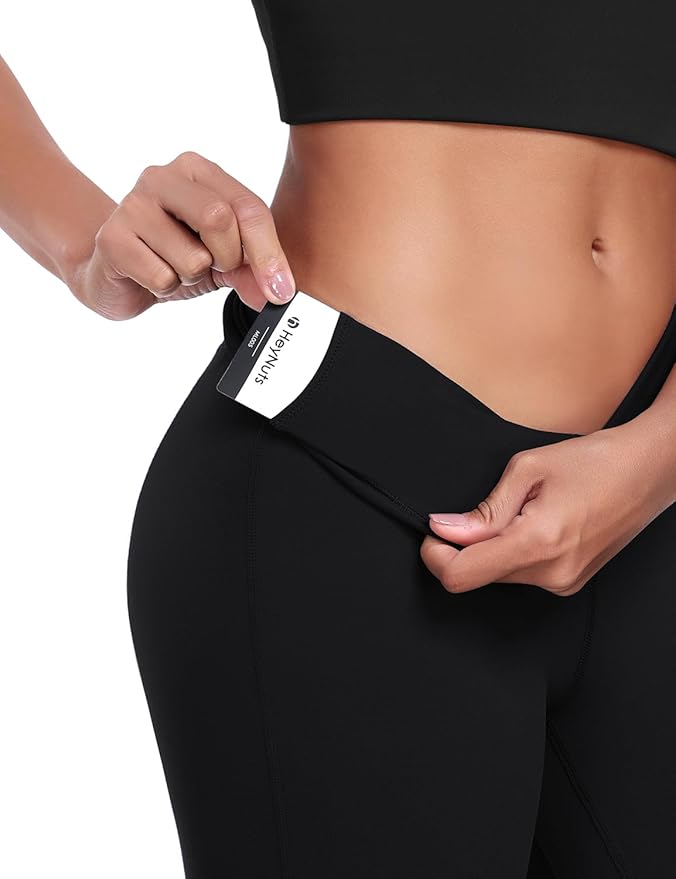 HeyNuts Harmony Flare Leggings 29"/30.5"/32.5"/34.5", High Waisted Tummy Control Wide Leg Bootcut Yoga Pants Lounge Soft