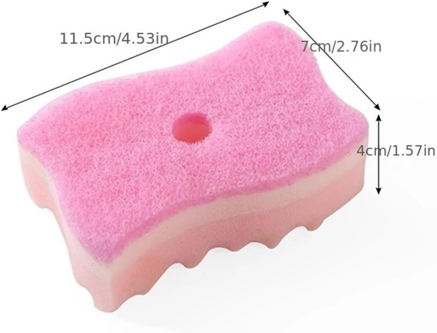 Non-Scratch Cellulose Scrub Sponge,Multipurpose Cleaning Scrubber, Dual-Sided Dishwashing Sponge for Kitchen (Yellow & Pink, S Type 4pcs)